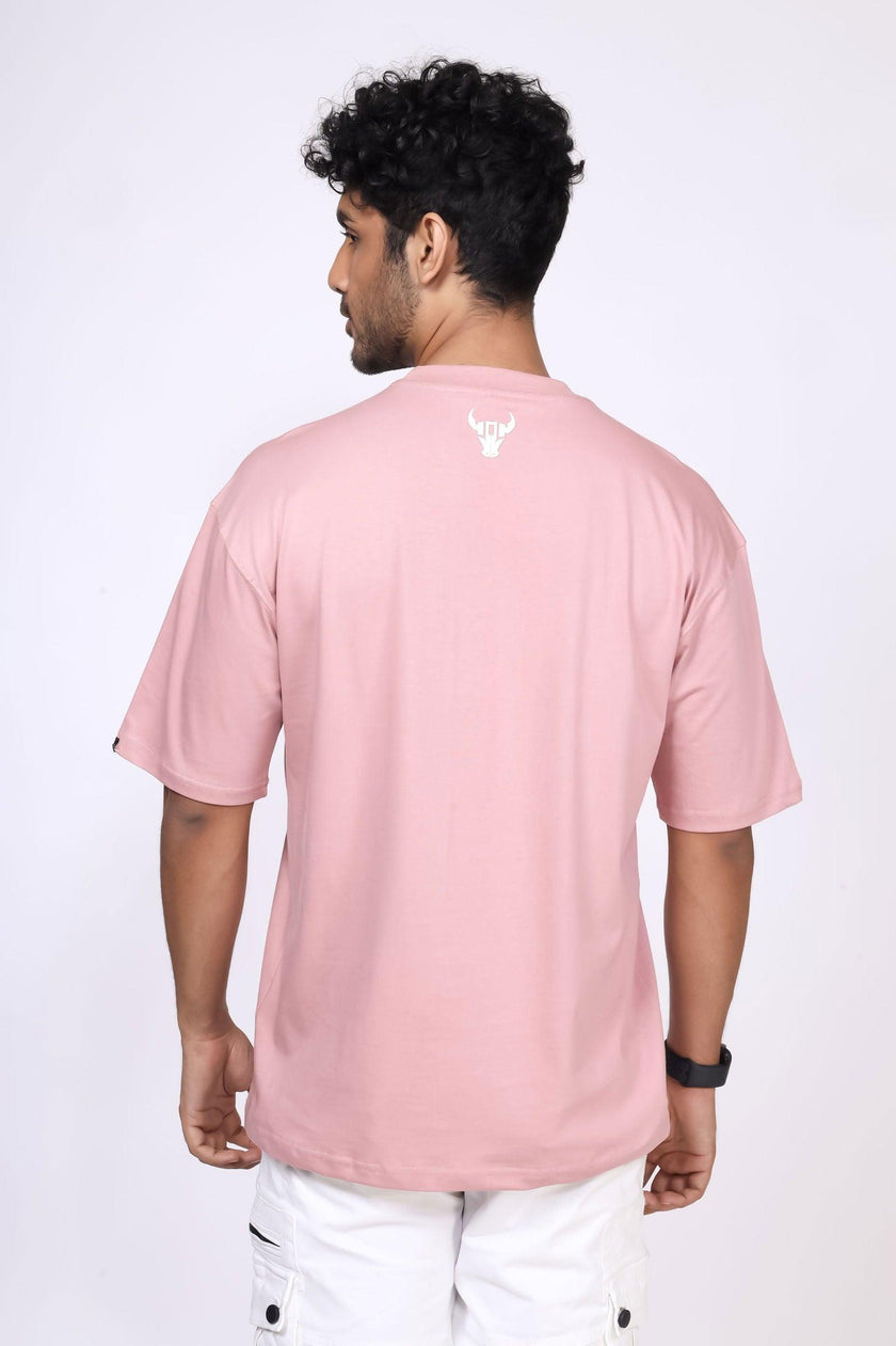 'Hustle' Salmon Pink Unisex Oversized Tee - House Of Hustlers