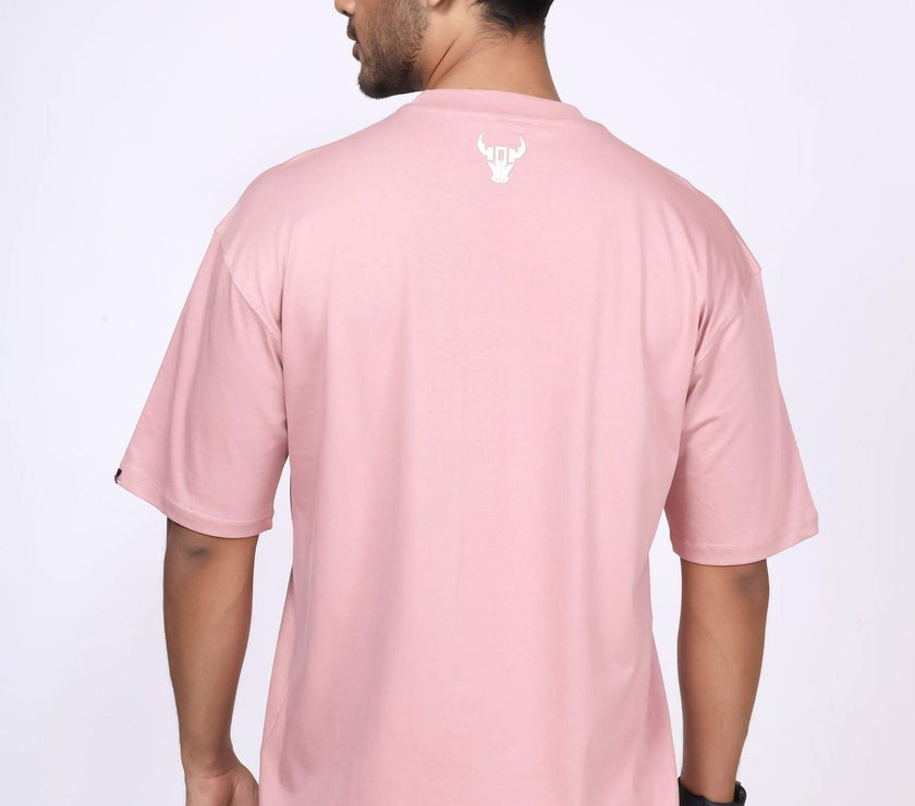 'Hustle' Salmon Pink Unisex Oversized Tee - House Of Hustlers