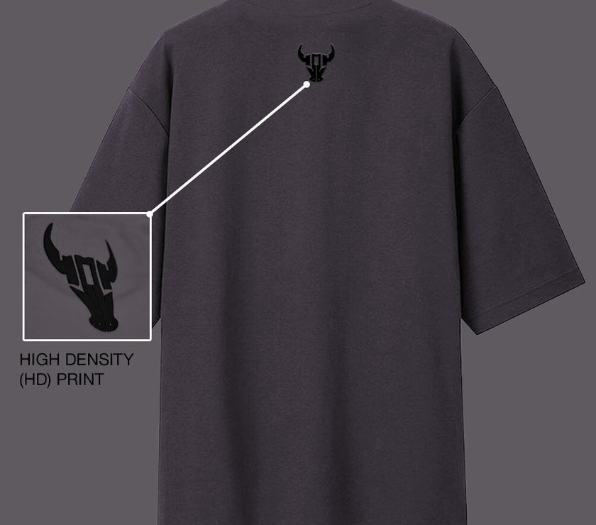 'Hustle' Steel Grey Unisex Oversized Tee - House Of Hustlers