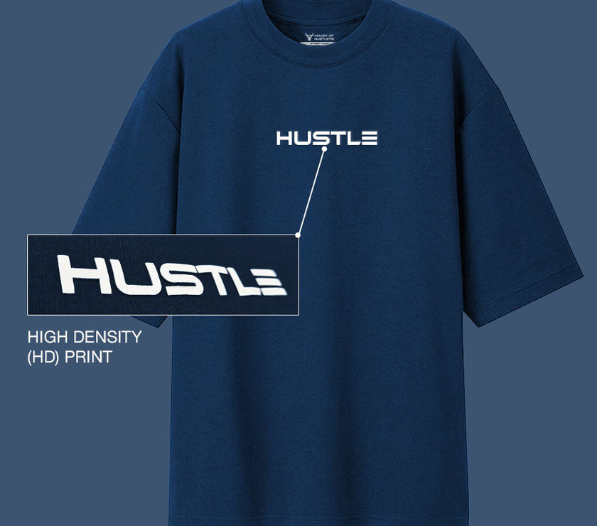 'Hustle' Teal Unisex Oversized Tee - House Of Hustlers