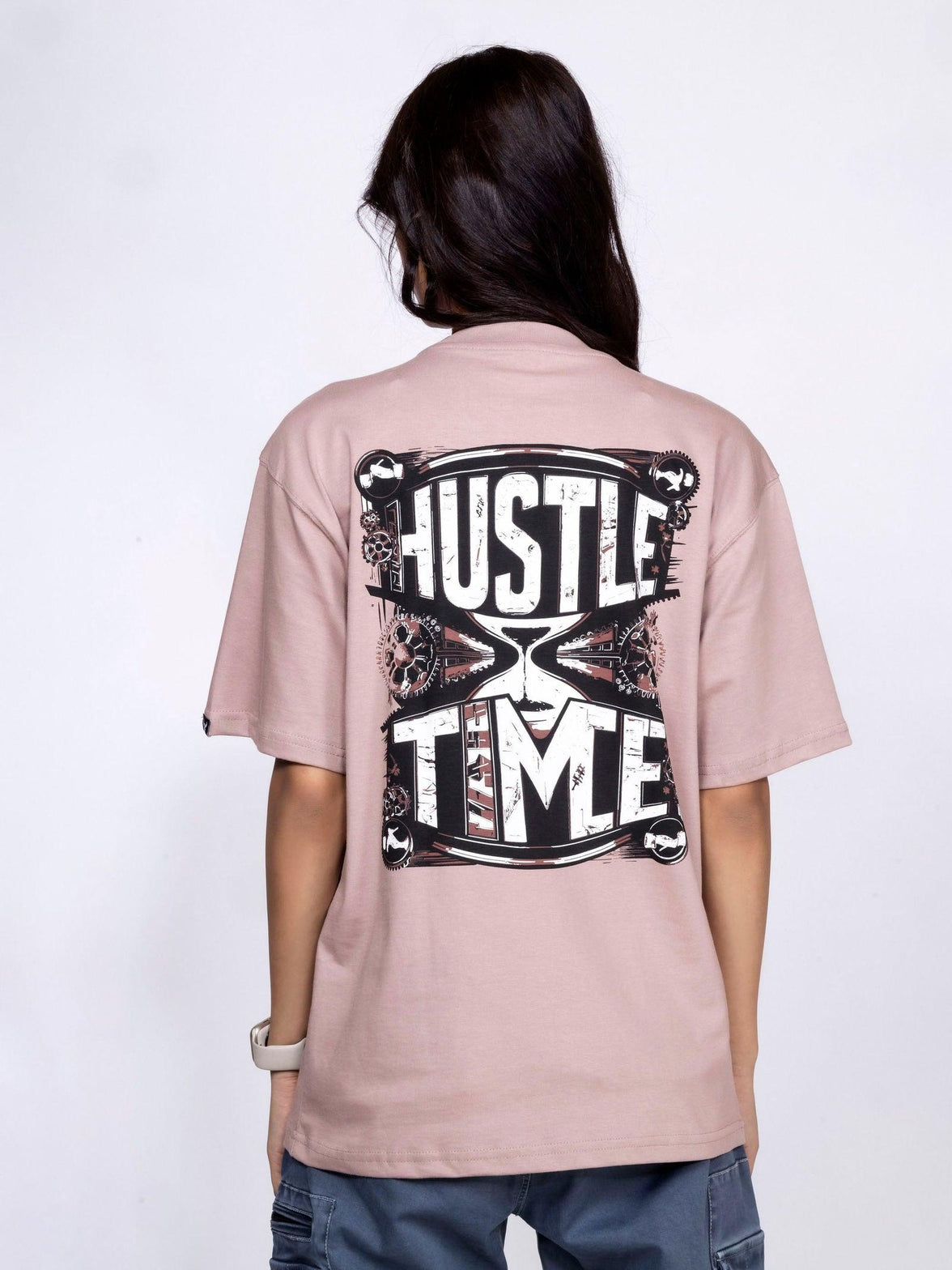 'Hustle Time' Unisex Oversized Graphic Tee - House Of Hustlers