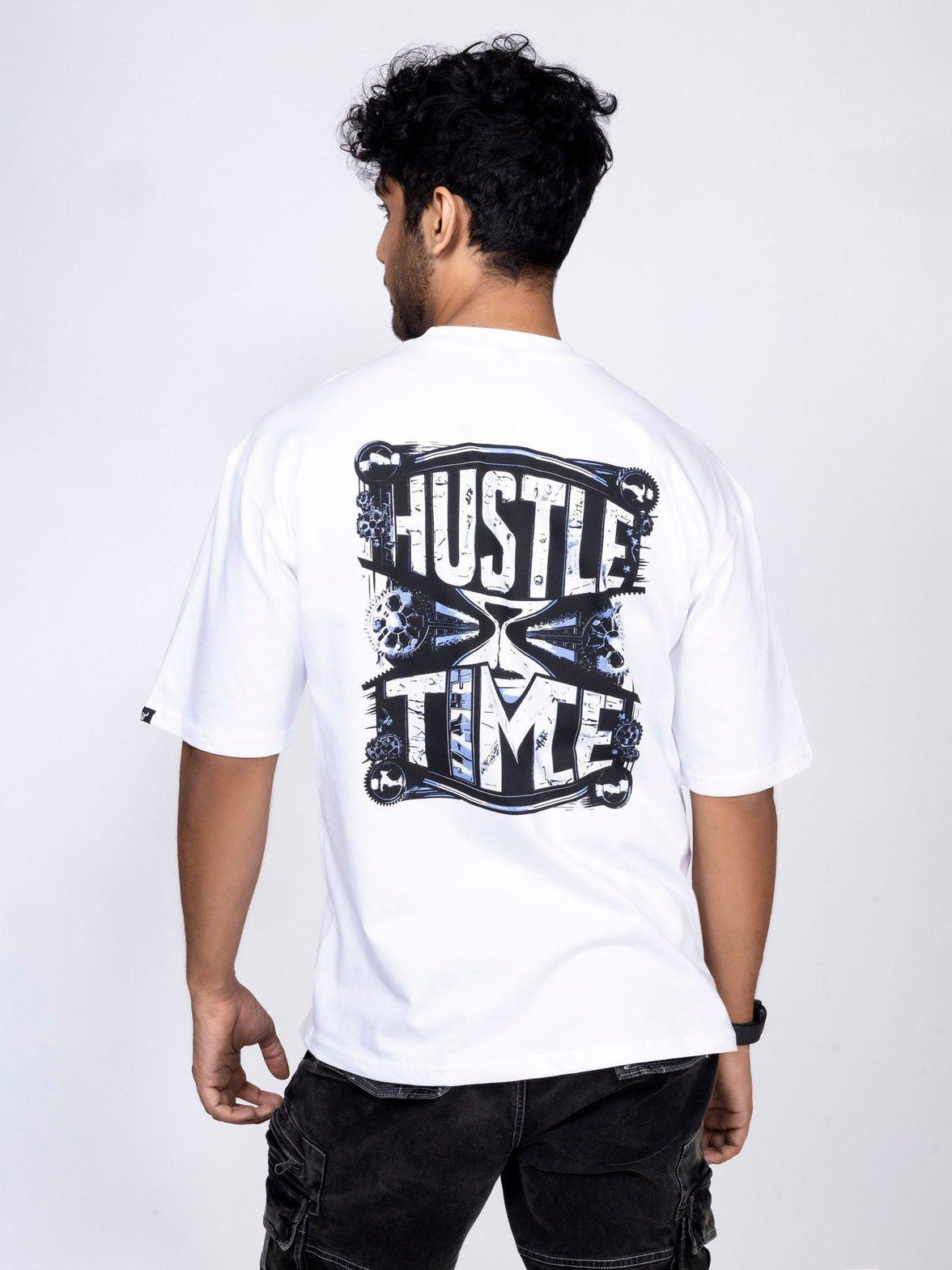 'Hustle Time' Unisex Oversized Graphic Tee - House Of Hustlers