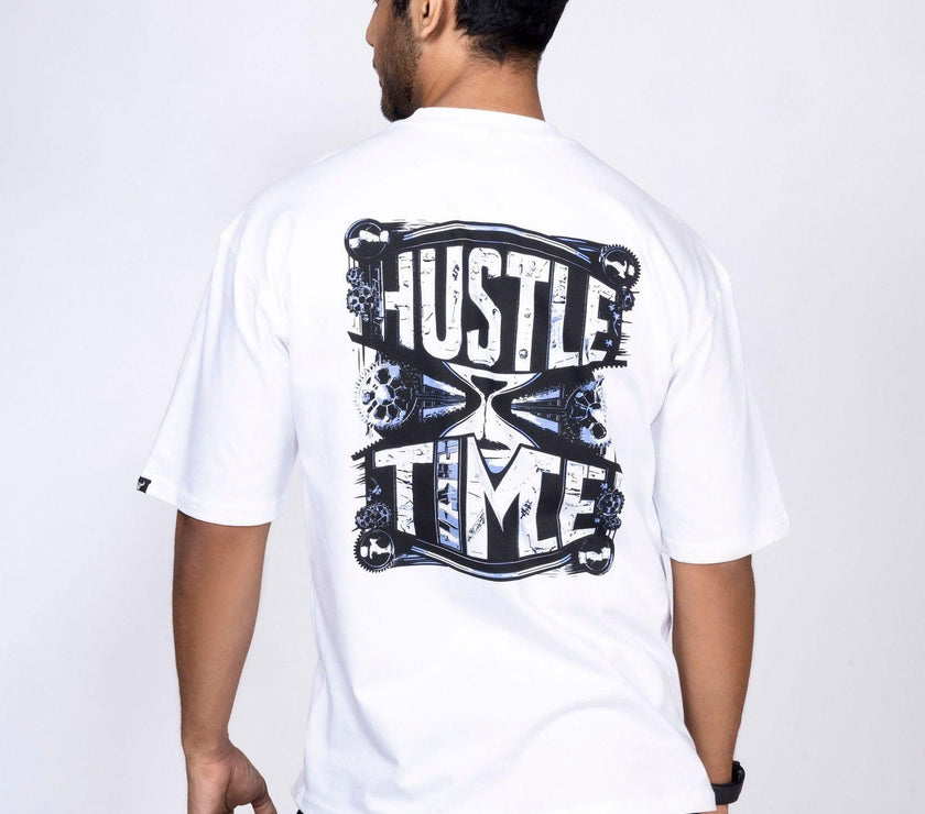 'Hustle Time' Unisex Oversized Graphic Tee - House Of Hustlers