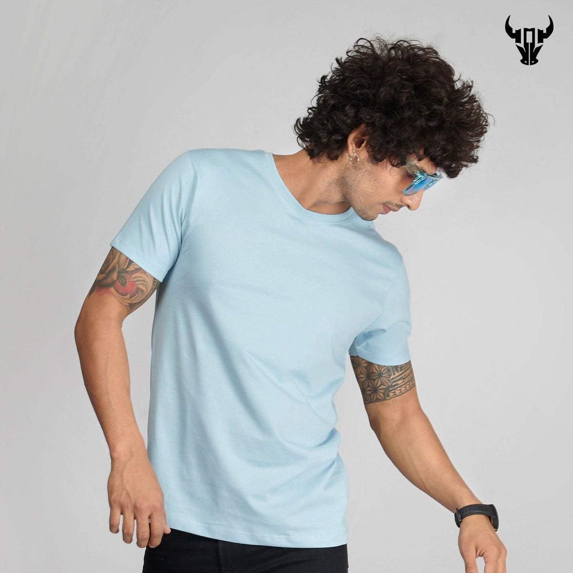 Icy Blue Men's Half Sleeve T-Shirt - House Of Hustlers