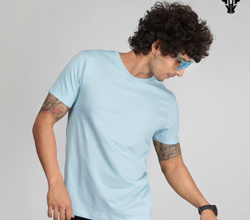 Icy Blue Men's Half Sleeve T-Shirt - House Of Hustlers
