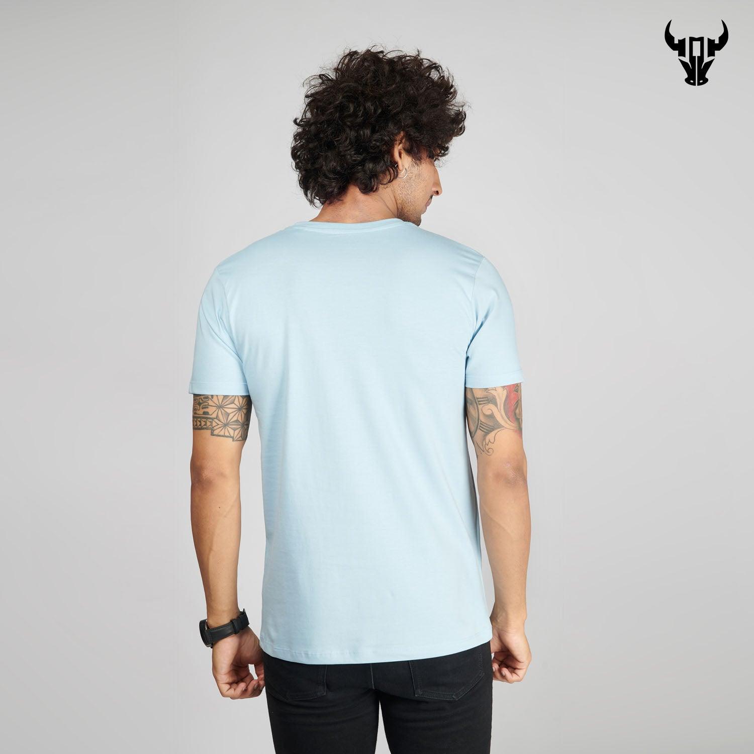Icy Blue Men's Half Sleeve T-Shirt - House Of Hustlers
