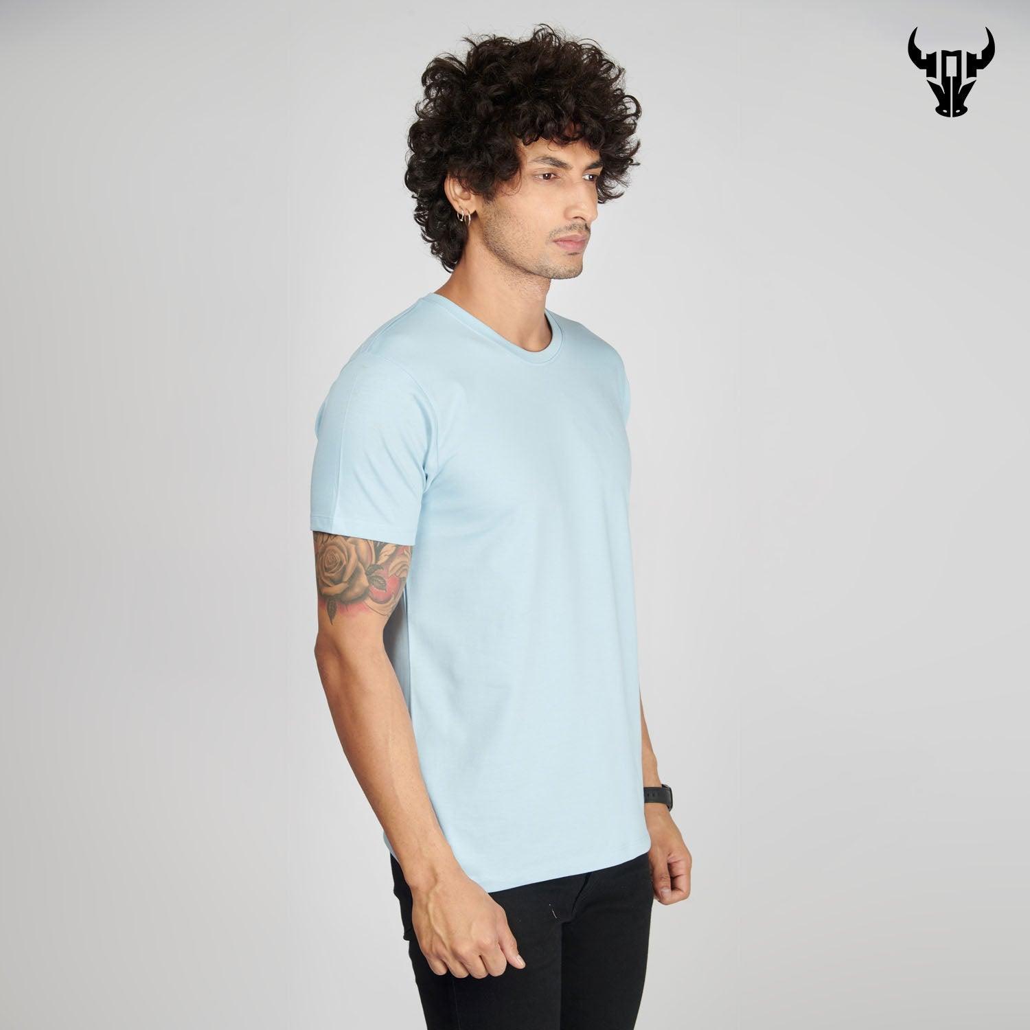Icy Blue Men's Half Sleeve T-Shirt - House Of Hustlers