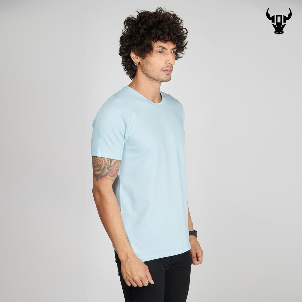 Icy Blue Men's Half Sleeve T-Shirt - House Of Hustlers