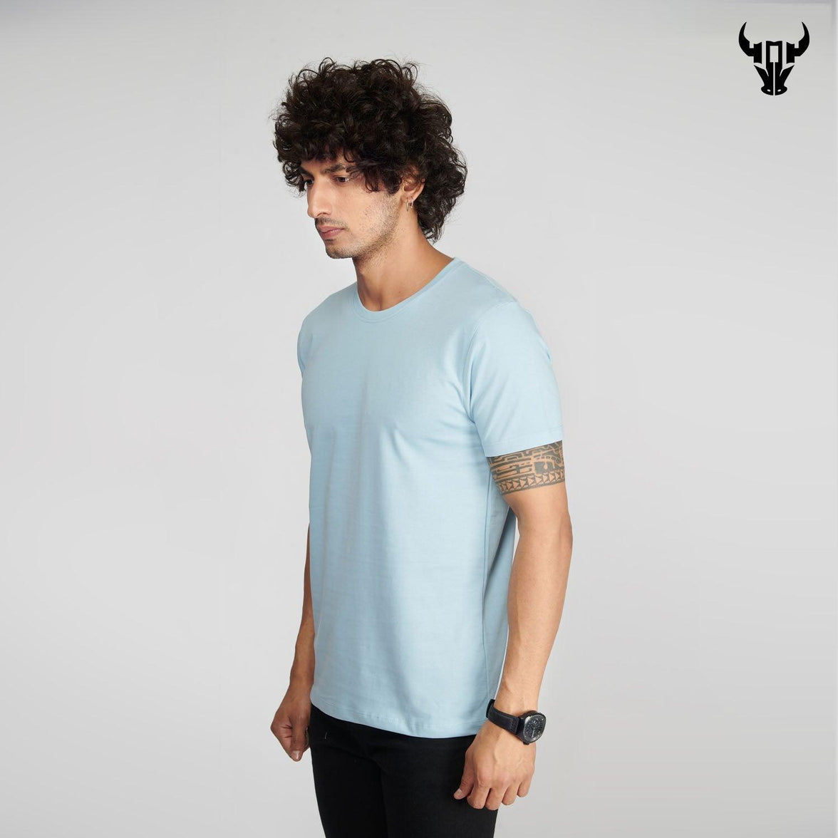 Icy Blue Men's Half Sleeve T-Shirt - House Of Hustlers