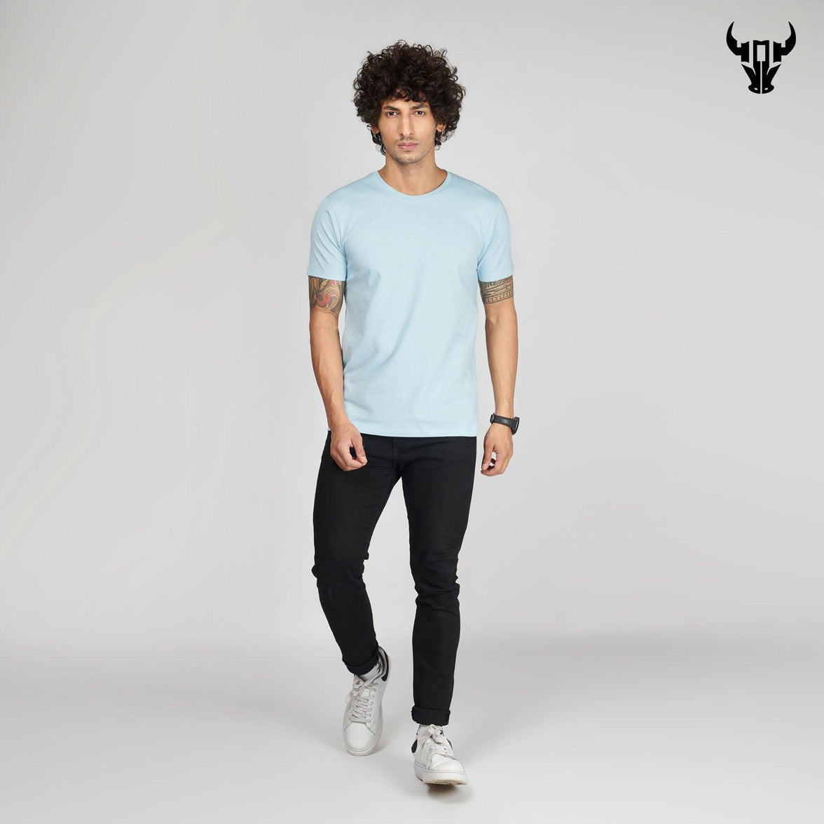 Icy Blue Men's Half Sleeve T-Shirt - House Of Hustlers