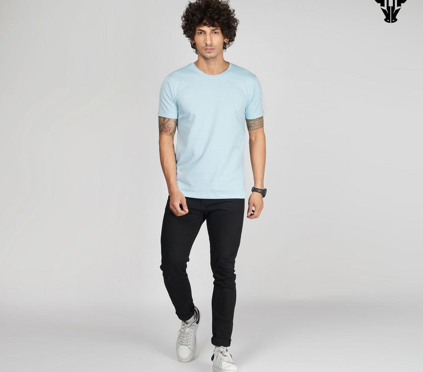 Icy Blue Men's Half Sleeve T-Shirt - House Of Hustlers