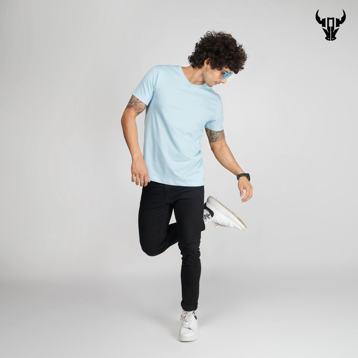 Icy Blue Men's Half Sleeve T-Shirt - House Of Hustlers