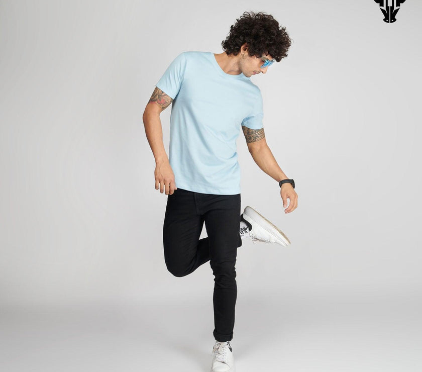Icy Blue Men's Half Sleeve T-Shirt - House Of Hustlers