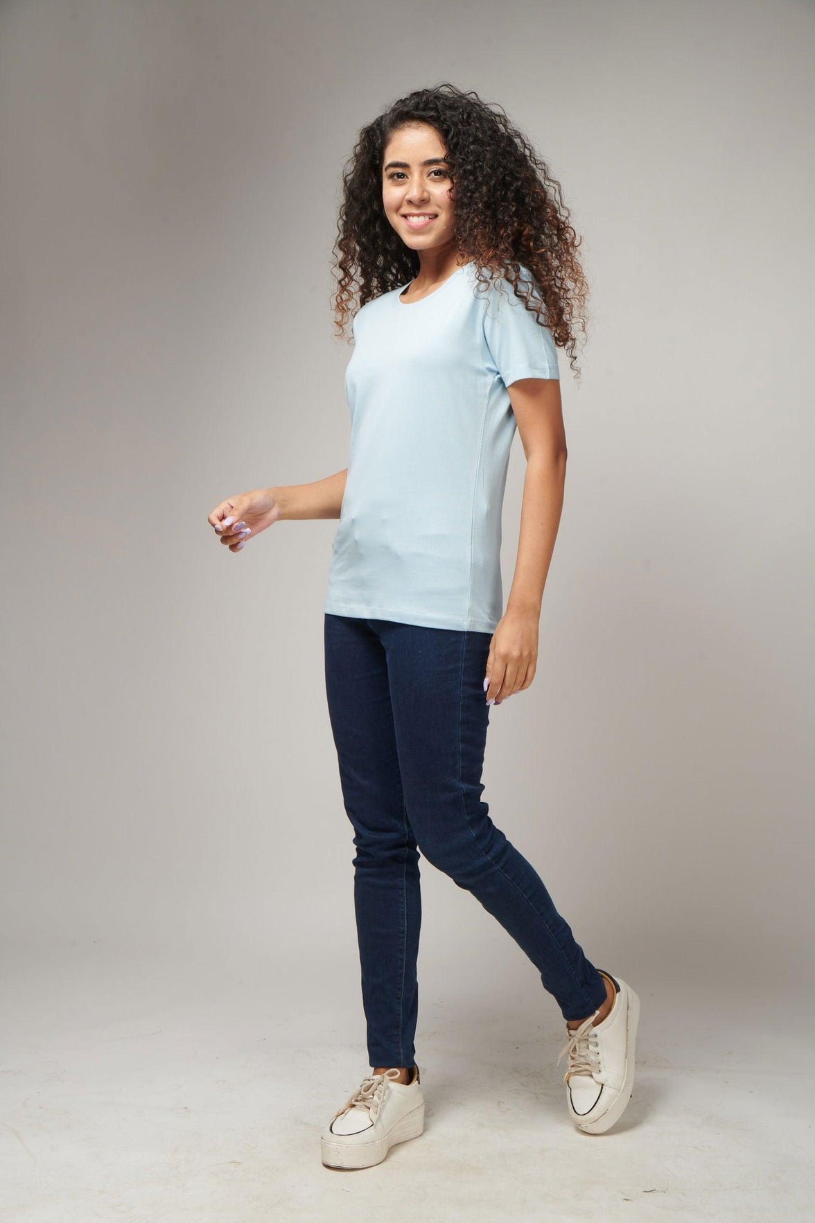 Icy Blue Women's Half Sleeve T-Shirt - House Of Hustlers