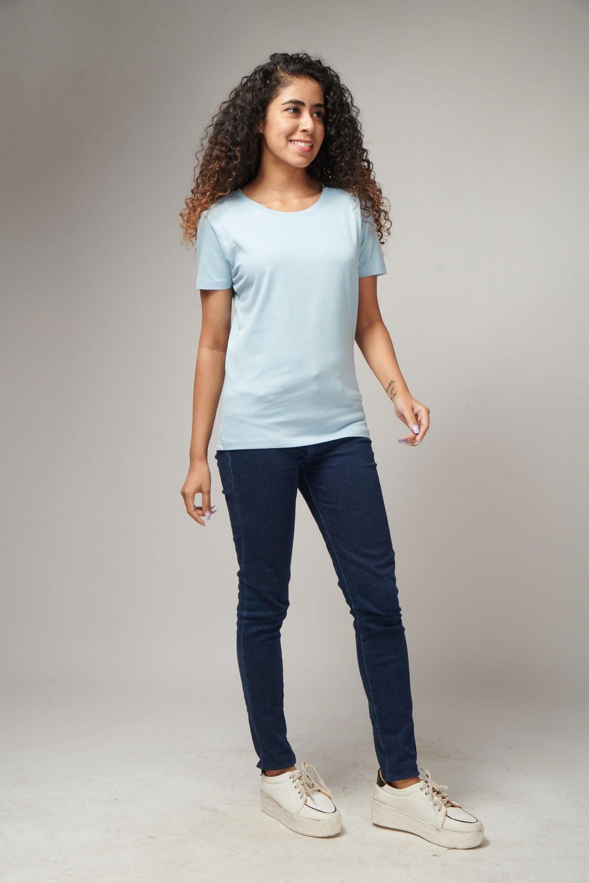 Icy Blue Women's Half Sleeve T-Shirt - House Of Hustlers