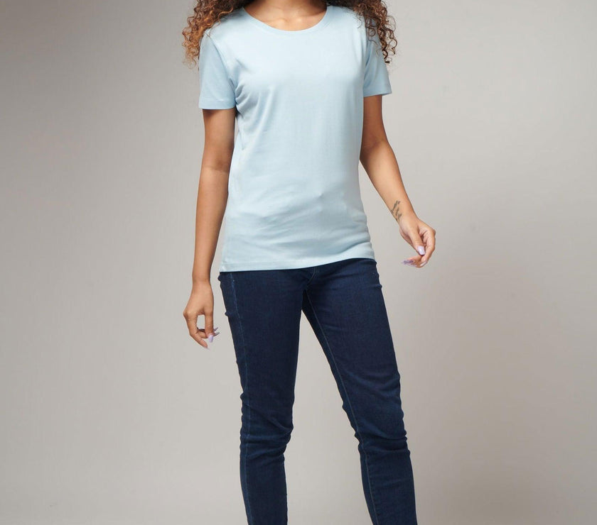 Icy Blue Women's Half Sleeve T-Shirt - House Of Hustlers