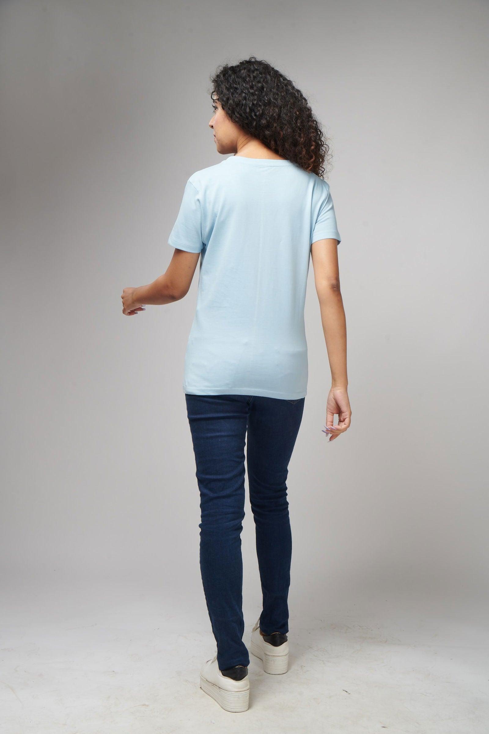Icy Blue Women's Half Sleeve T-Shirt - House Of Hustlers