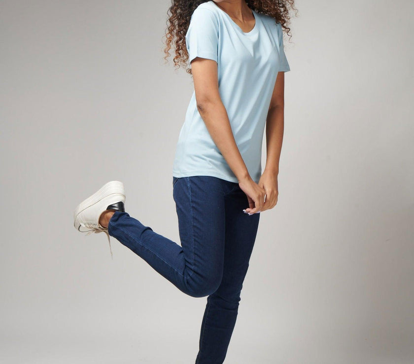 Icy Blue Women's Half Sleeve T-Shirt - House Of Hustlers