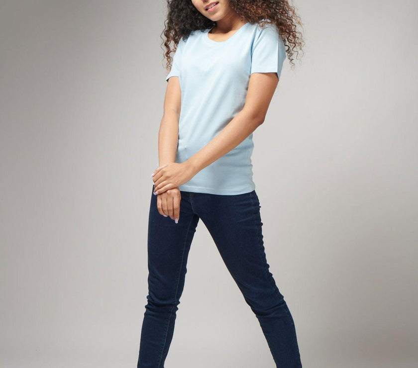 Icy Blue Women's Half Sleeve T-Shirt - House Of Hustlers