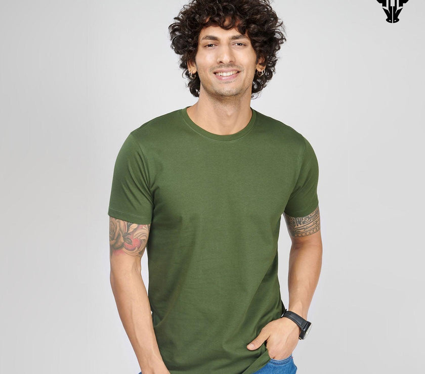 Jungle Green Men's Half Sleeve T-Shirt - House Of Hustlers