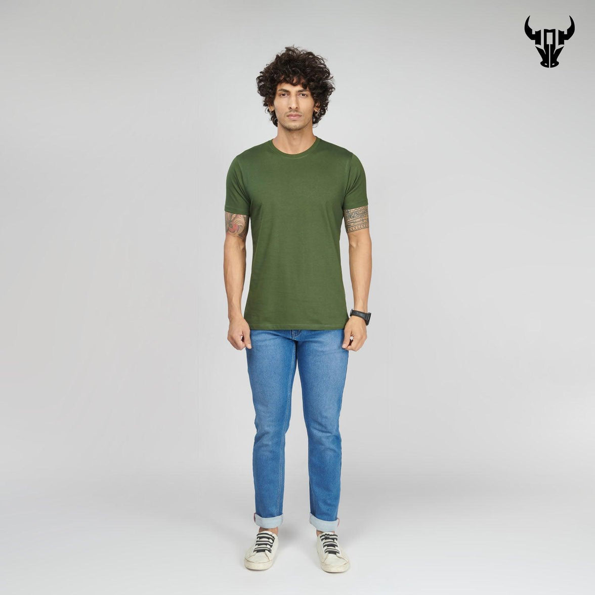 Jungle Green Men's Half Sleeve T-Shirt - House Of Hustlers