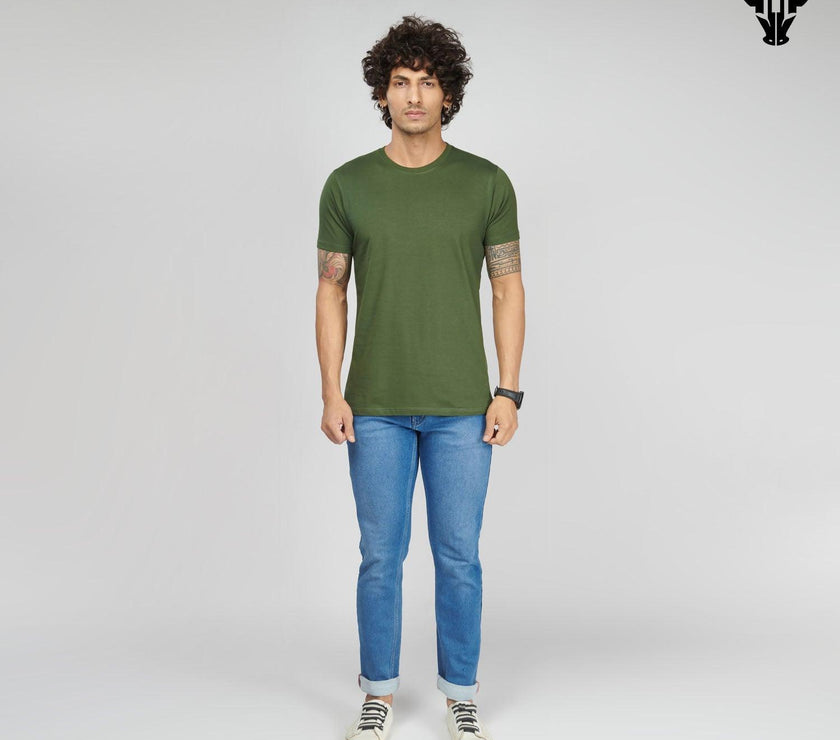 Jungle Green Men's Half Sleeve T-Shirt - House Of Hustlers