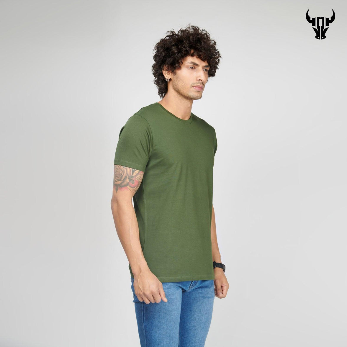 Jungle Green Men's Half Sleeve T-Shirt - House Of Hustlers