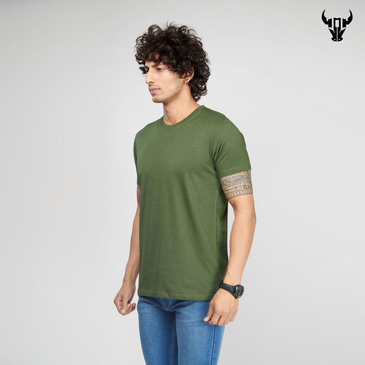 Jungle Green Men's Half Sleeve T-Shirt - House Of Hustlers