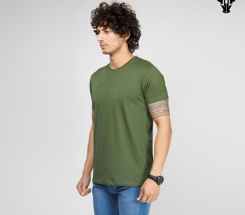 Jungle Green Men's Half Sleeve T-Shirt - House Of Hustlers