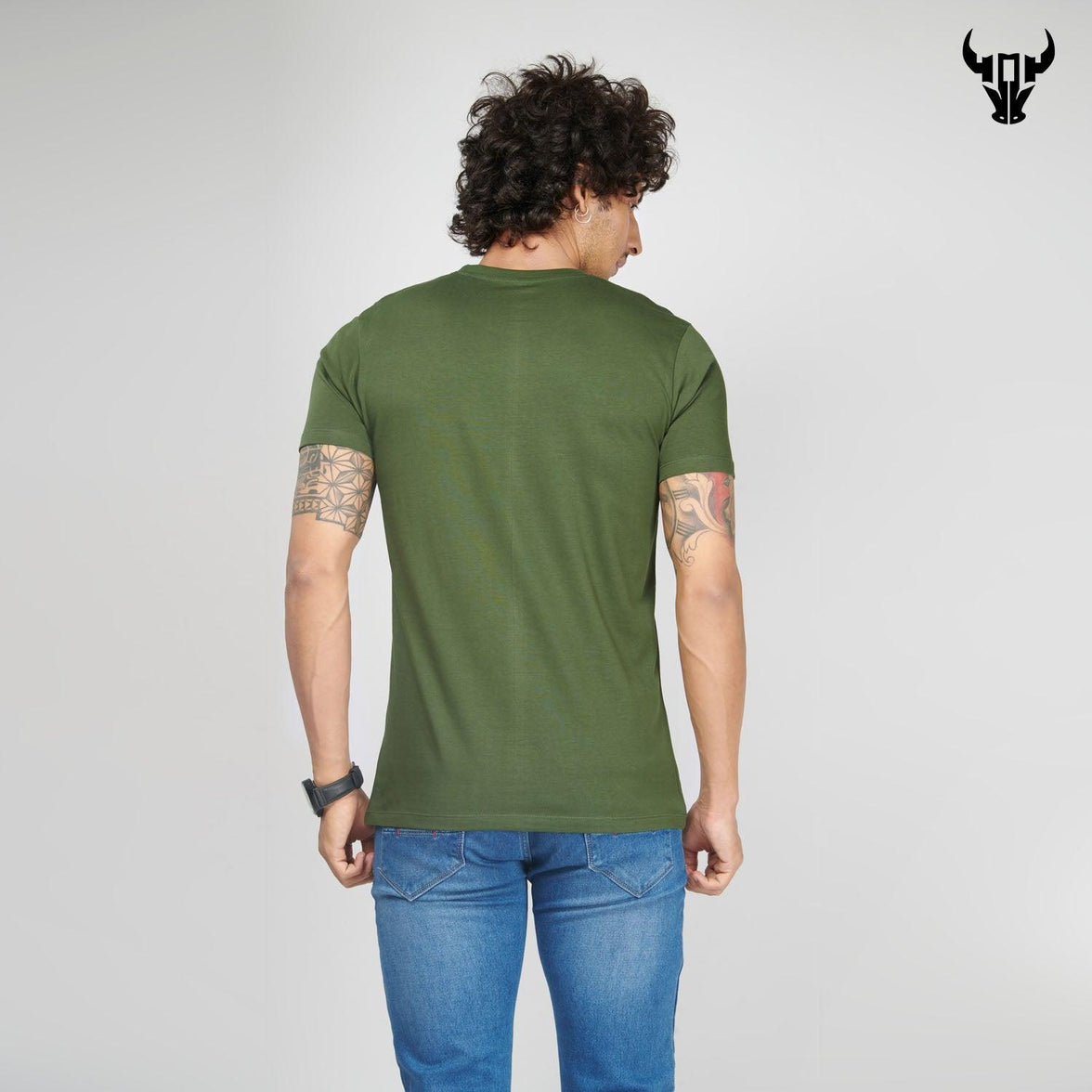 Jungle Green Men's Half Sleeve T-Shirt - House Of Hustlers