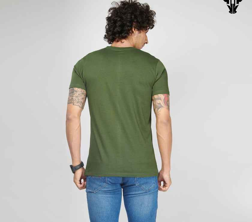 Jungle Green Men's Half Sleeve T-Shirt - House Of Hustlers