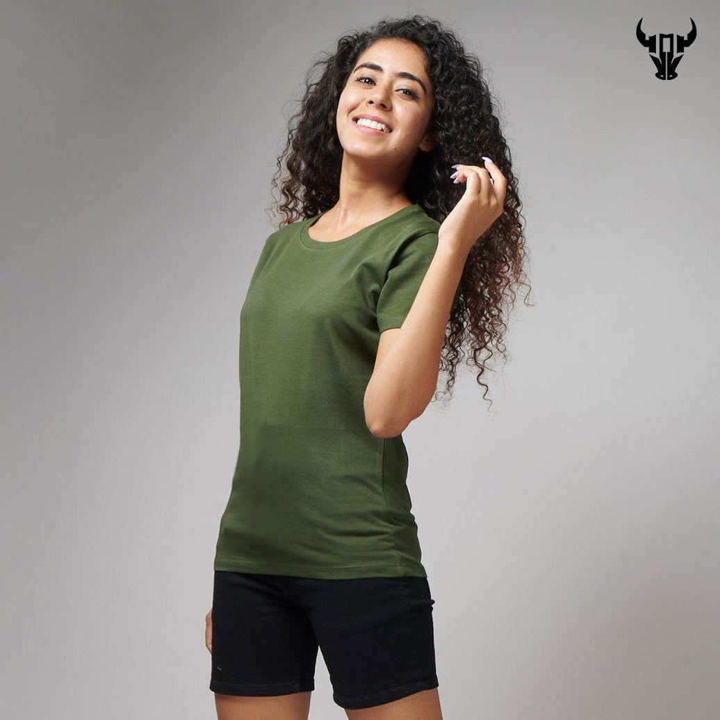 Jungle Green Women's Half Sleeve T-Shirt - House Of Hustlers