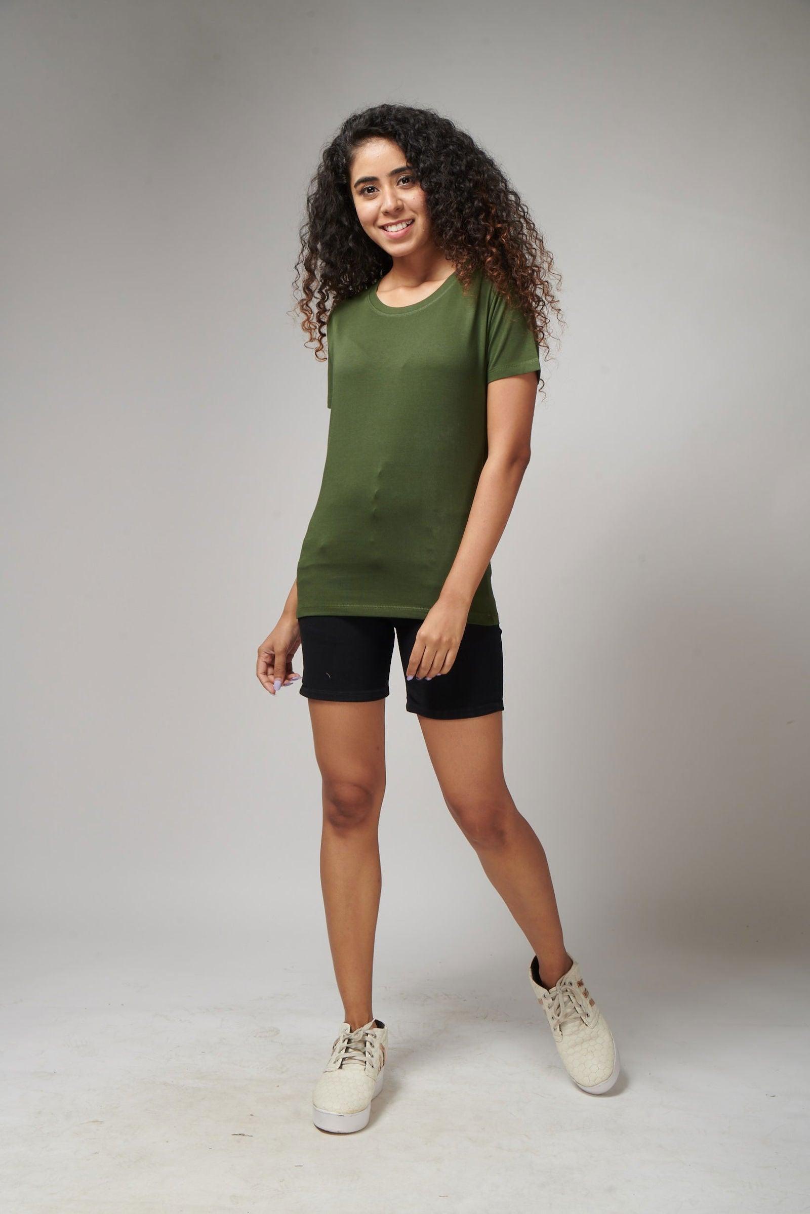 Jungle Green Women's Half Sleeve T-Shirt - House Of Hustlers
