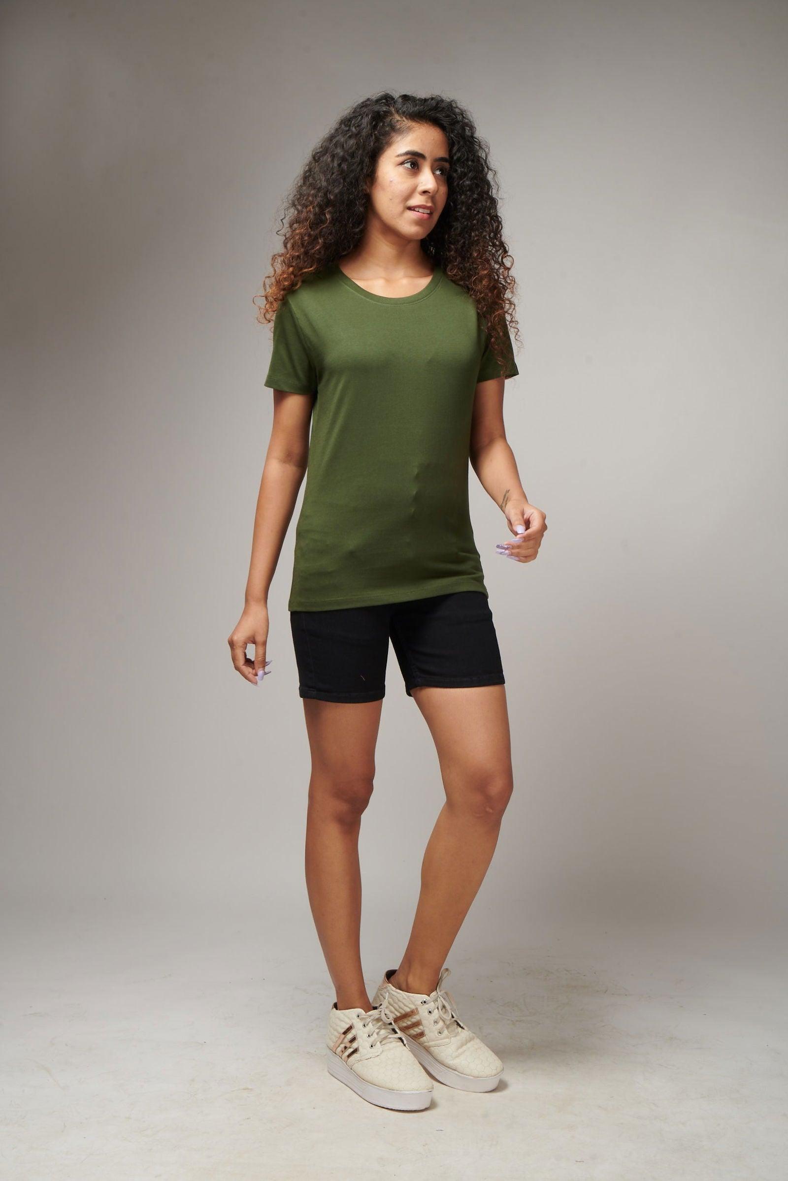 Jungle Green Women's Half Sleeve T-Shirt - House Of Hustlers