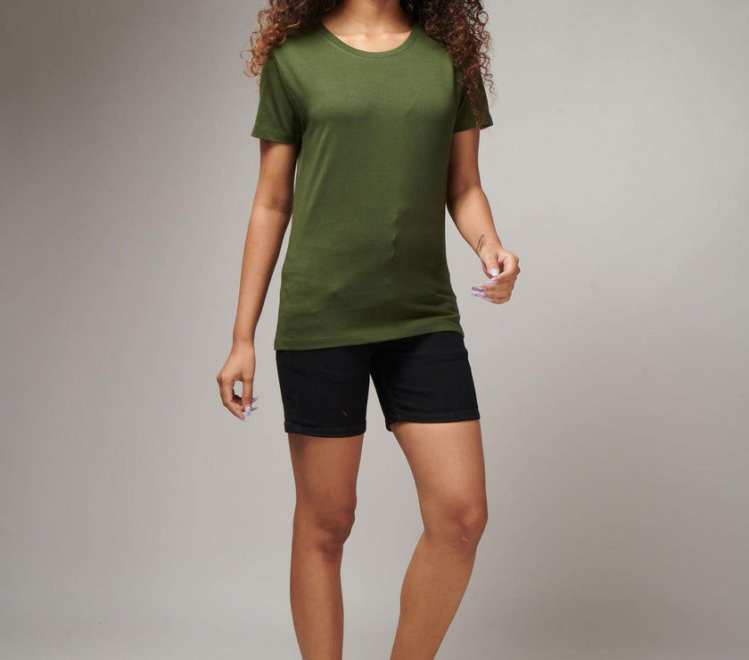 Jungle Green Women's Half Sleeve T-Shirt - House Of Hustlers