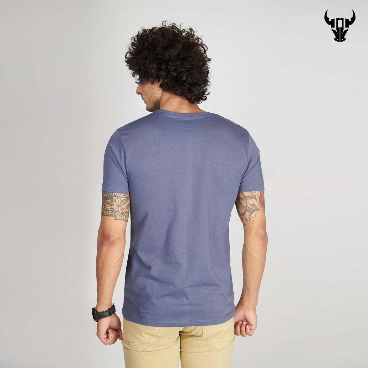Light Slate Men's Half Sleeve T-Shirt - House Of Hustlers