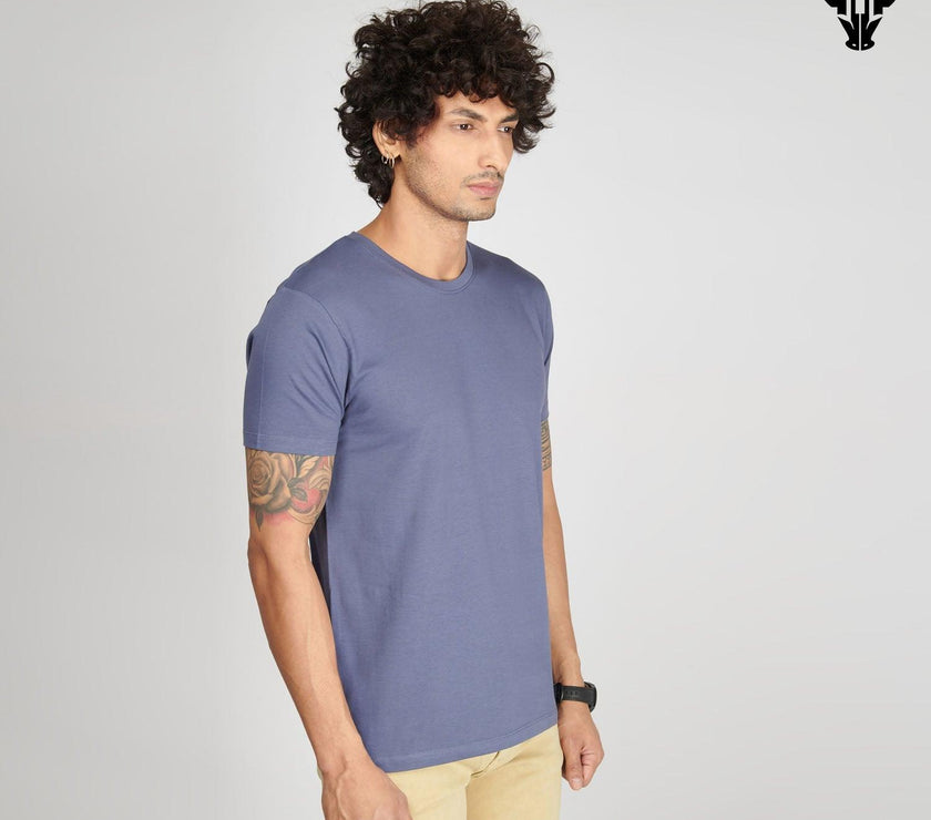 Light Slate Men's Half Sleeve T-Shirt - House Of Hustlers