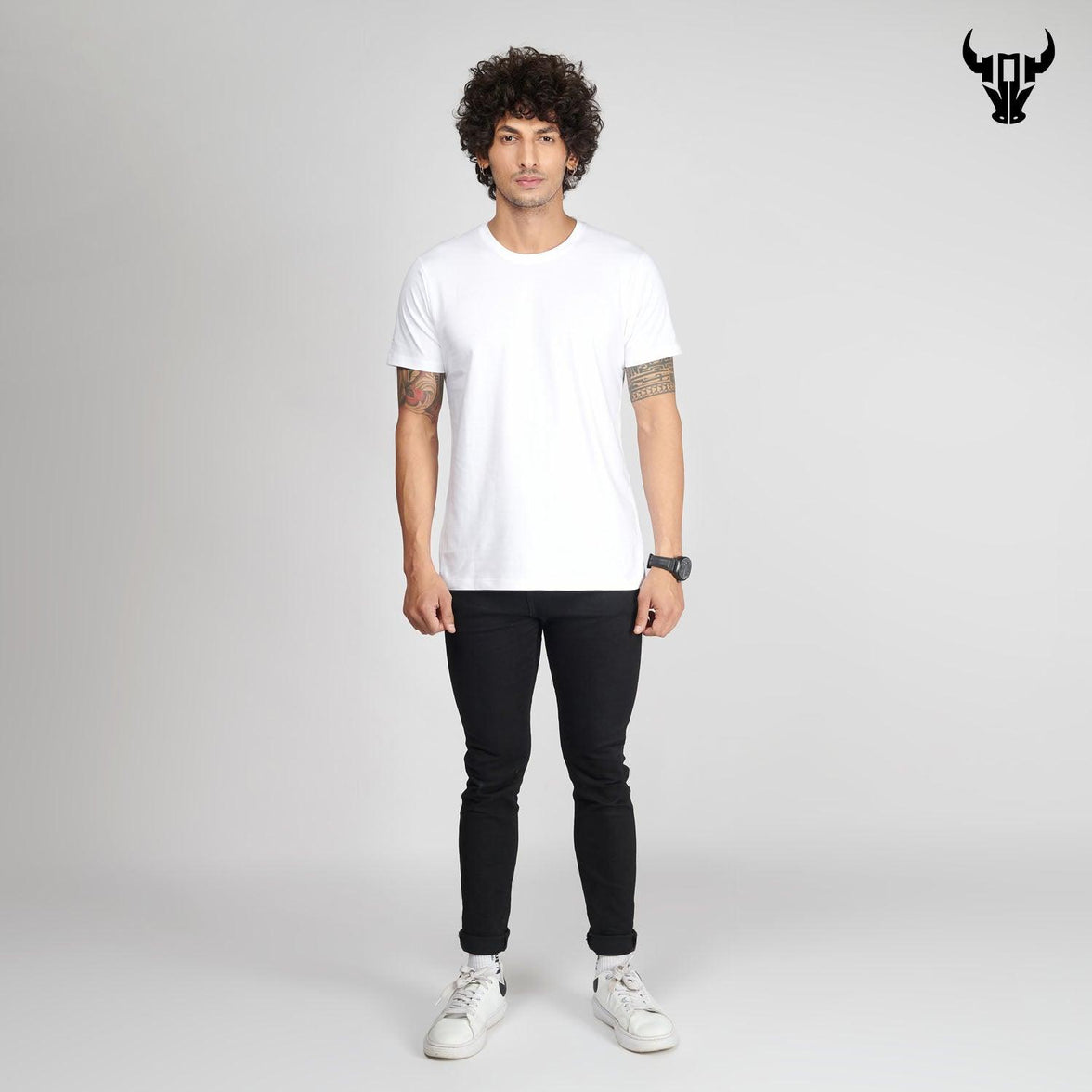 Milky White Men's Half Sleeve T-Shirt - House Of Hustlers