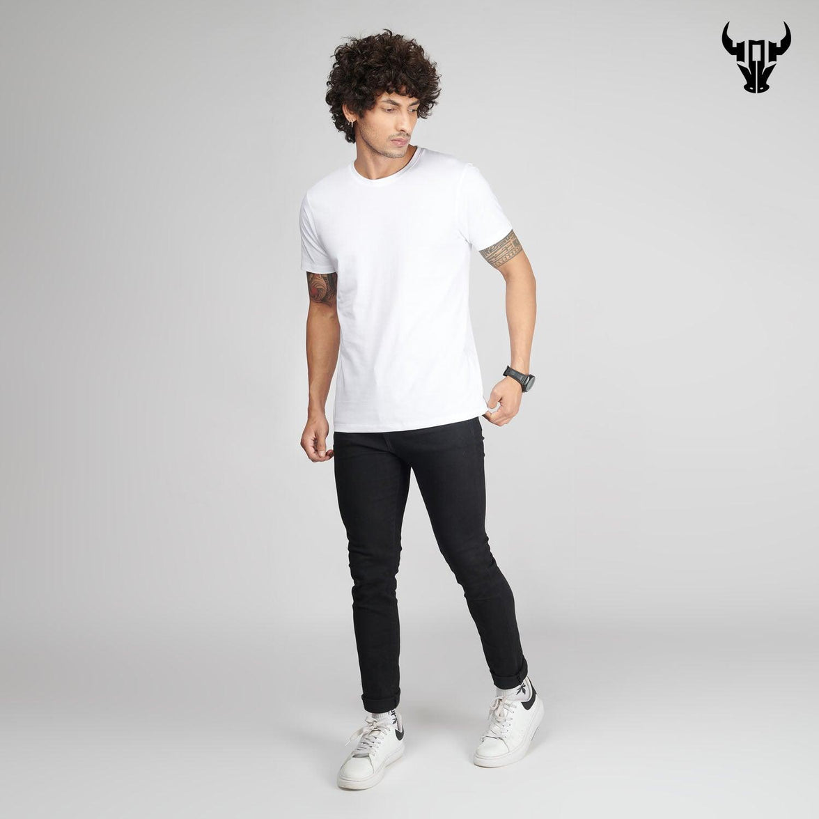 Milky White Men's Half Sleeve T-Shirt - House Of Hustlers