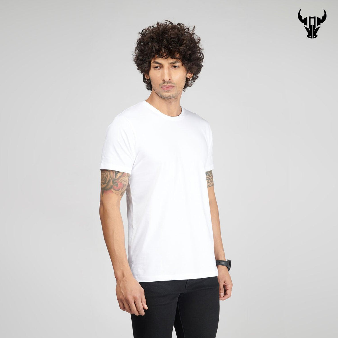 Milky White Men's Half Sleeve T-Shirt - House Of Hustlers