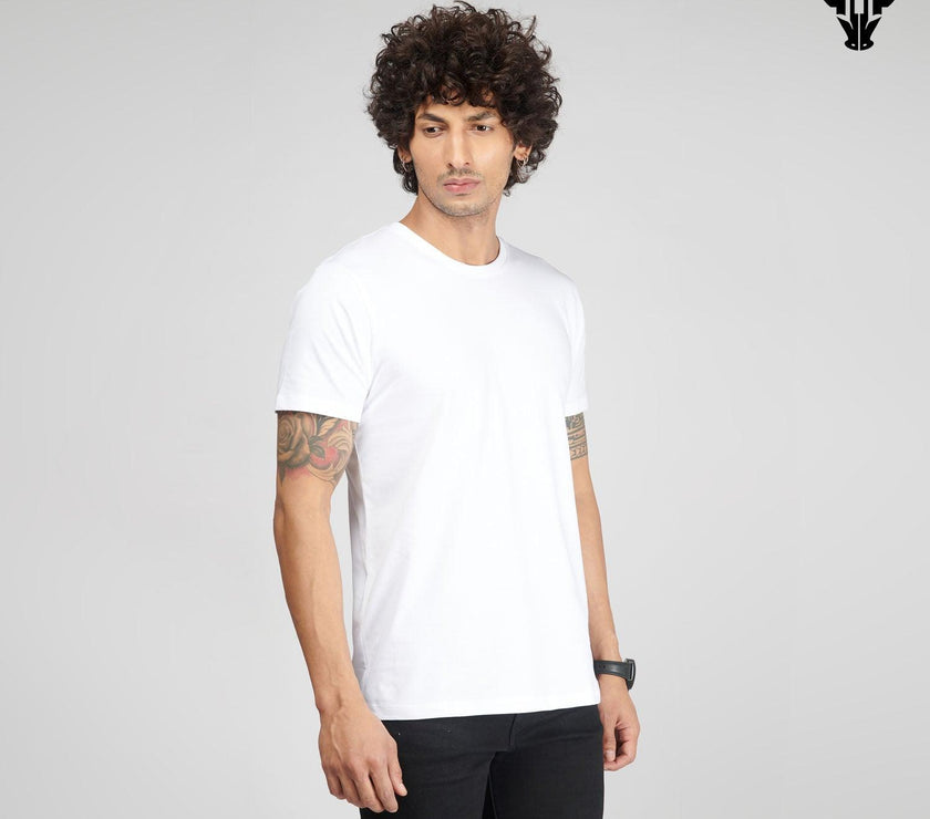 Milky White Men's Half Sleeve T-Shirt - House Of Hustlers
