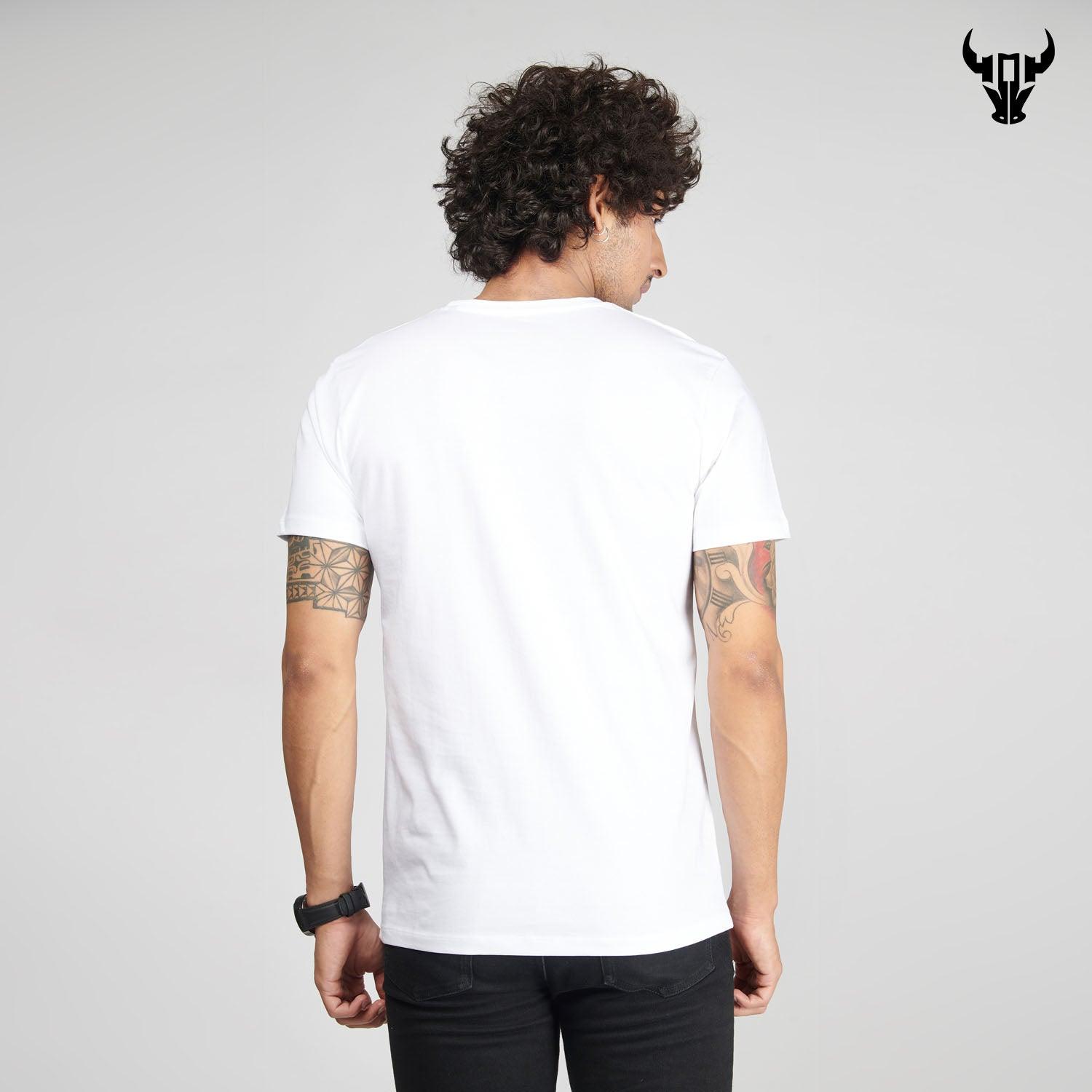 Milky White Men's Half Sleeve T-Shirt - House Of Hustlers
