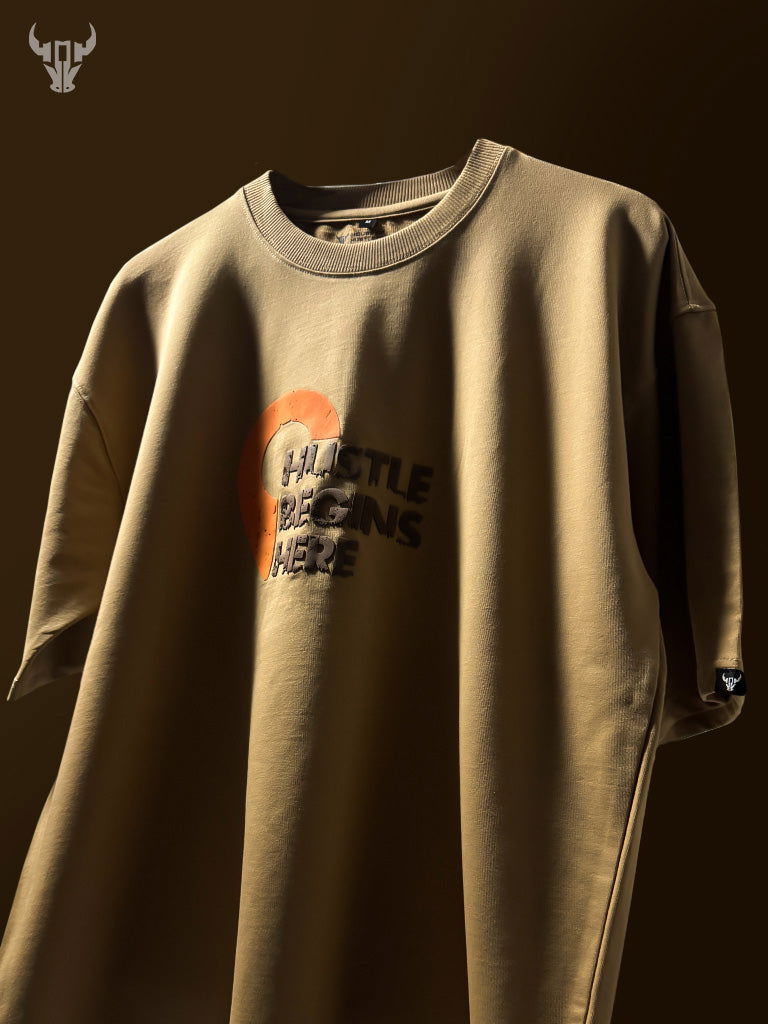 'Mumbai Map: Hustle Begins Here' Streetwear Unisex Oversized Tee - House Of Hustlers