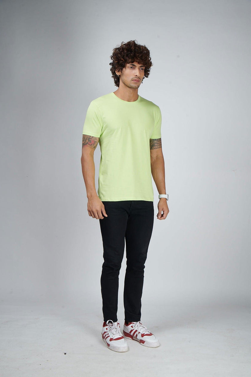 Neon Green Men's Half Sleeve T-Shirt - House Of Hustlers