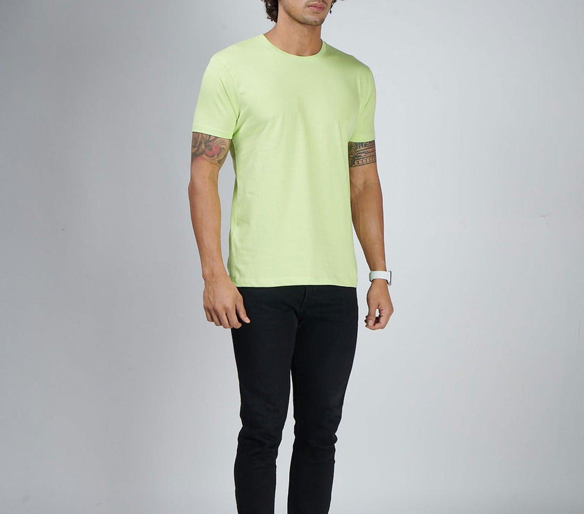Neon Green Men's Half Sleeve T-Shirt - House Of Hustlers