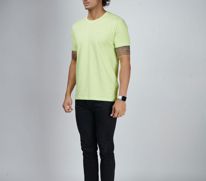 Neon Green Men's Half Sleeve T-Shirt - House Of Hustlers