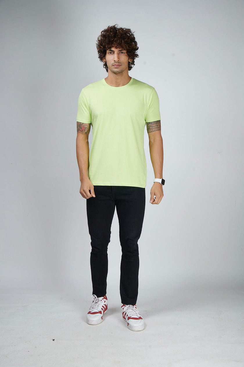 Neon Green Men's Half Sleeve T-Shirt - House Of Hustlers