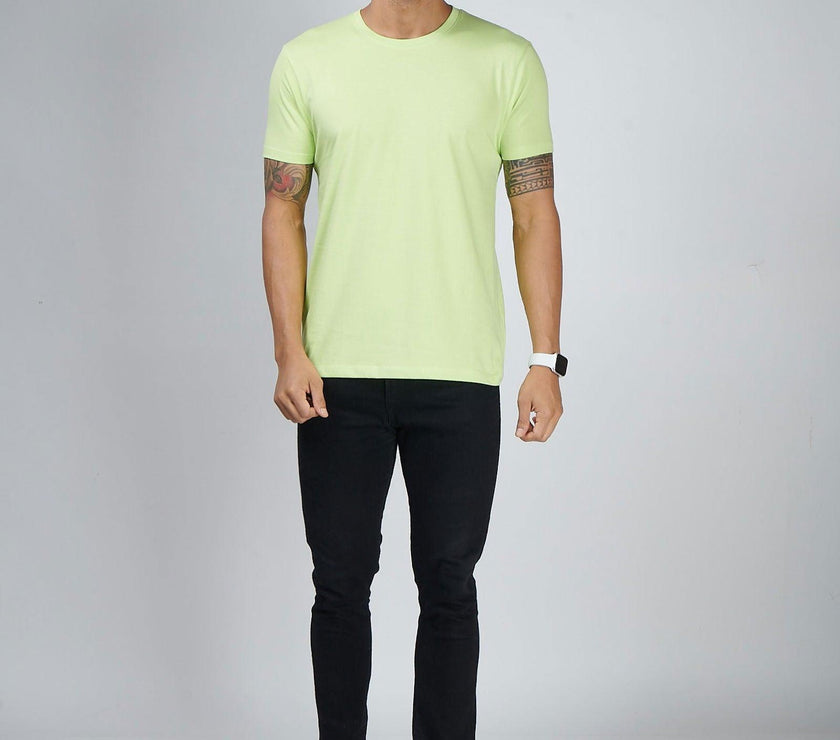 Neon Green Men's Half Sleeve T-Shirt - House Of Hustlers