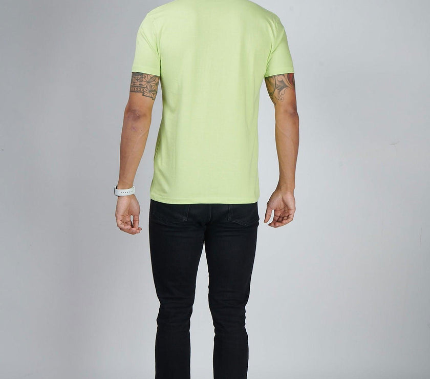 Neon Green Men's Half Sleeve T-Shirt - House Of Hustlers