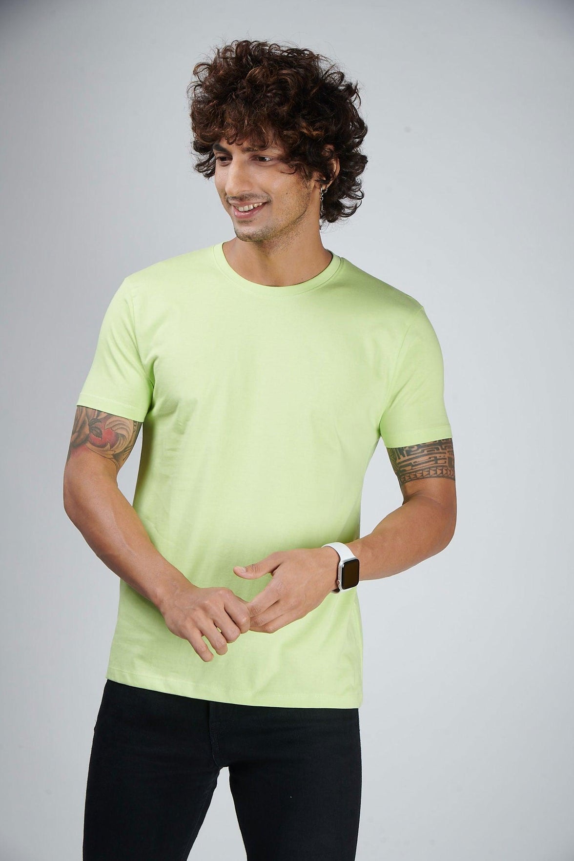 Neon Green Men's Half Sleeve T-Shirt - House Of Hustlers